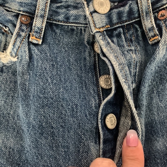 Agolde Riley Button Fly High Rise Jeans Size 24 - Picture 9 of 14